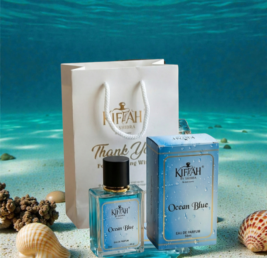 Ocean Blue by KIFAH | Fresh Aquatic Long-Lasting Eau De Parfum for Men (50ml)