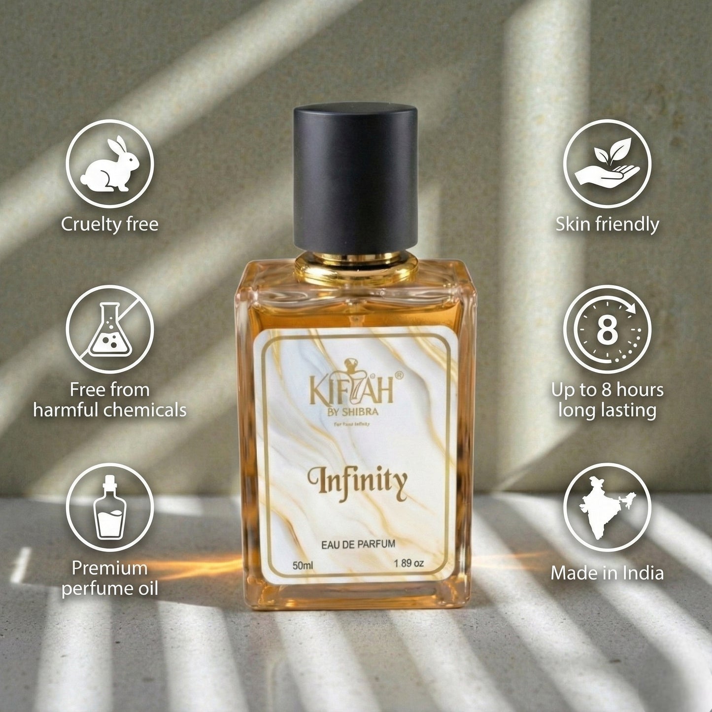 Infinity by KIFAH – Powerful Amber Woody Eau De Parfum | 50ml